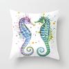 Ocean Mermaid Pattern Polyester Pillow Cover Sofa Office Car Cushion Cover Warm