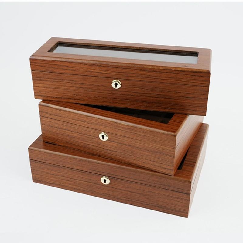 Elegant Wooden Watch Box With Soft Lining And Visible Top Holds 6 10 Or 12 Timepieces Minimalist Watch Organizers