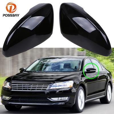 Car Side Rearview Mirror Cover Gloss Black Rear View Caps for VW Passat Beetle Jetta CC EOS Scirocco 2009-2018 Exterior
