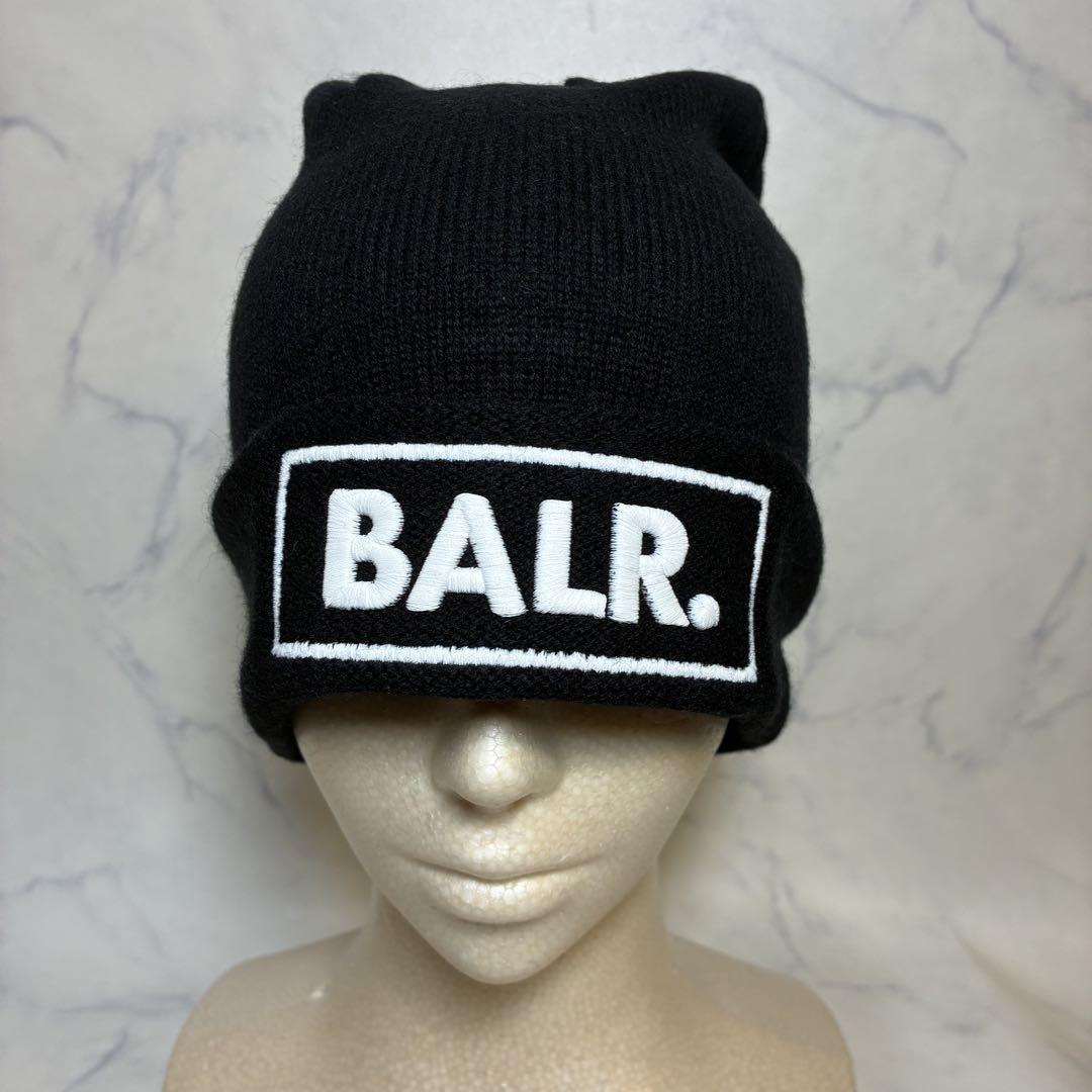 

[Б/У] Эксклюзивный для Японии BALR. вязаная шапка с логотипом beanie, черная