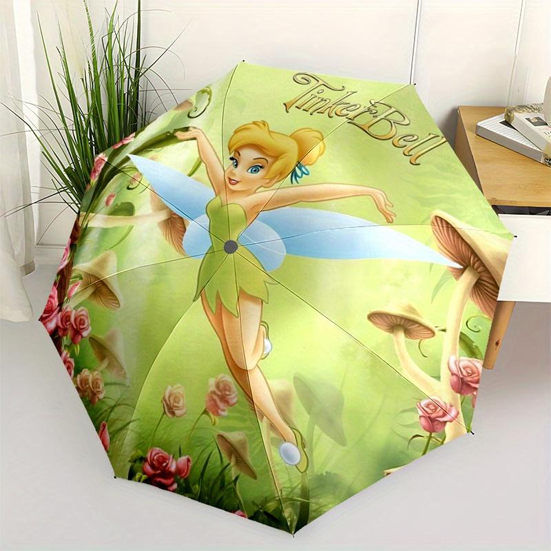 

1pc Tinker Bell Automatic Opening and Closing Umbrella - Lightweight 3-Fold Design, Suitable for Fans, Travel, Daily Use - Official Product,