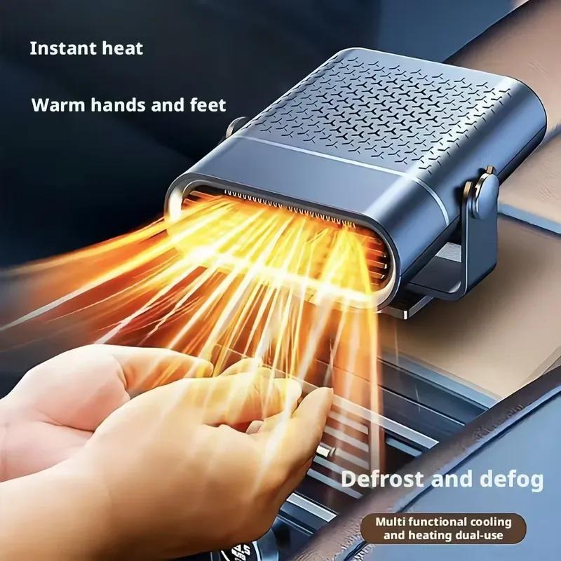Car Heater Defroster Defogger 12V/24V Universal for Cars & Trucks 2-in-1 Cooling & Heating Quiet Operation Adjustable Angle