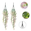Hanging Artificial Morning Glory UV Resistant Fake Flower Indoor Outdoor Garden Porch Patio Wall Hanging Faux Flower Decoration