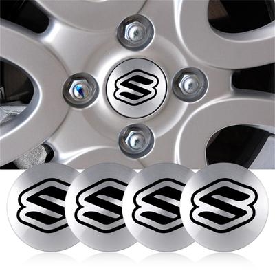 4 stk Bilhjulscenterkapsler Emblem Dækhjulkapsel Klistermærke Dekoration Til Swift SX4 Baleno Grand Vitara Jimny Ignis Alto Samurai