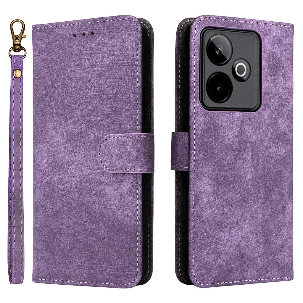 For Realme GT 7 5G Case Wallet RFID Blocking PU Leather Phone Cover Stand with Strap