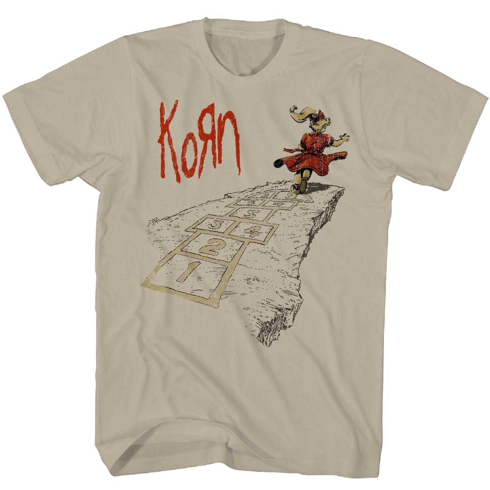 Korn Follow the Leader T-shirt Mens Licensed Rock N Roll Band Music Tee Sand S