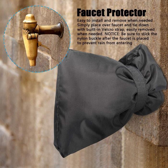 

Housse anti-gel pour robinet Noir Protecteur de robinet d extérieur pour l hiver Housse anti-gel pour robinet d eau Noir 15*21cm