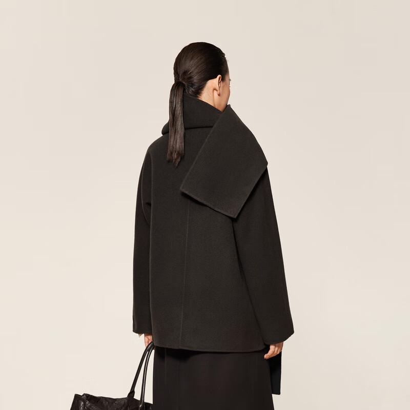 LESS 2024 Winter Straight-Fit Lamb Wool Blend Coat