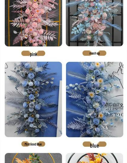 Blumen Kunstseide Blumenstreifen Set: Lange Hängegang-Anordnung & Hochzeitsaal-Dekor