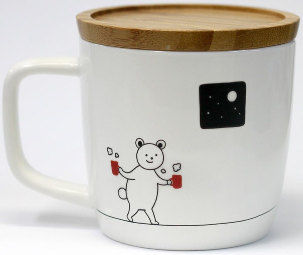 Artha Kimochi Mug with You for Your Hard Dishwasher and Microwave with a Comfortable Gift Item AR0604183 Lid, "Thank Work," 280ml, Safe,