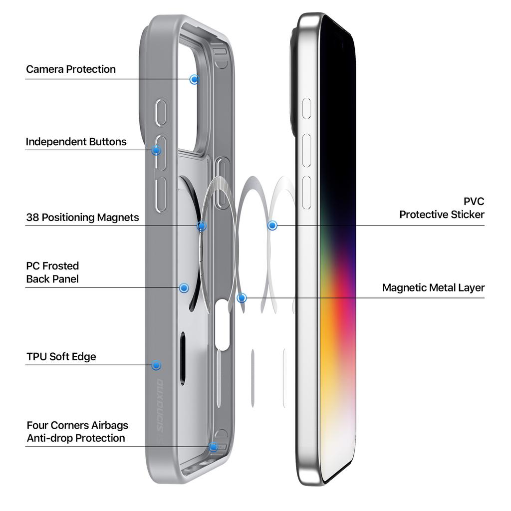 Magnetic Charging Phone Cases for iPhone 17 Pro Max Premium Protective Case Shockproof Slim Cover for iPhone 17 Pro