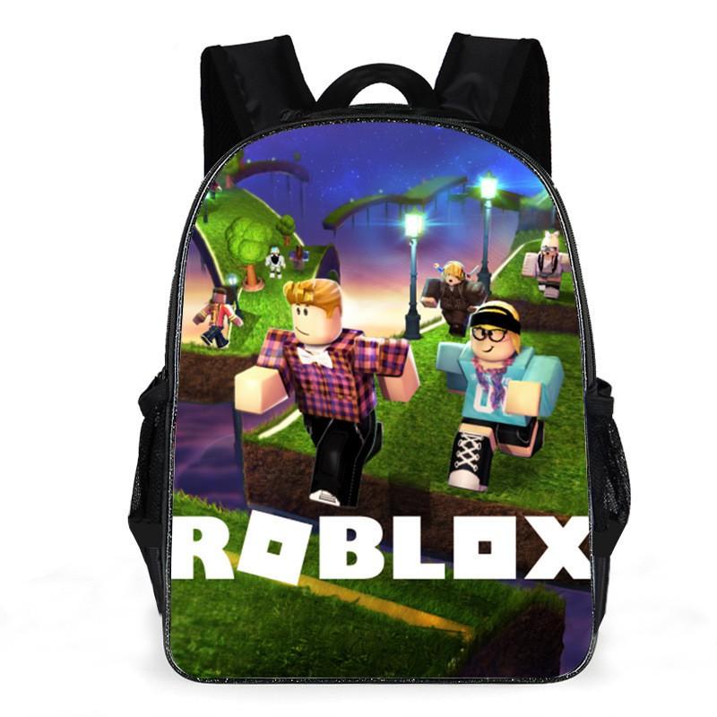 Roblox Kinderschoolrugzak Jongens Meisjes Lichtgewicht Oxford Stof Dubbele Riem Tas Met Luchtgevulde Riemen