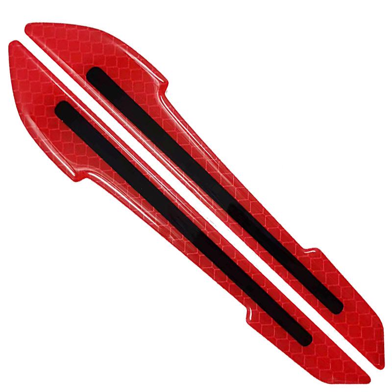 "Car Reflective Decorative Stickers: Carbon Fiber Door Bowls, Mirrors, Wheel Eyebrows & Bumper Anti-Collision Strips"