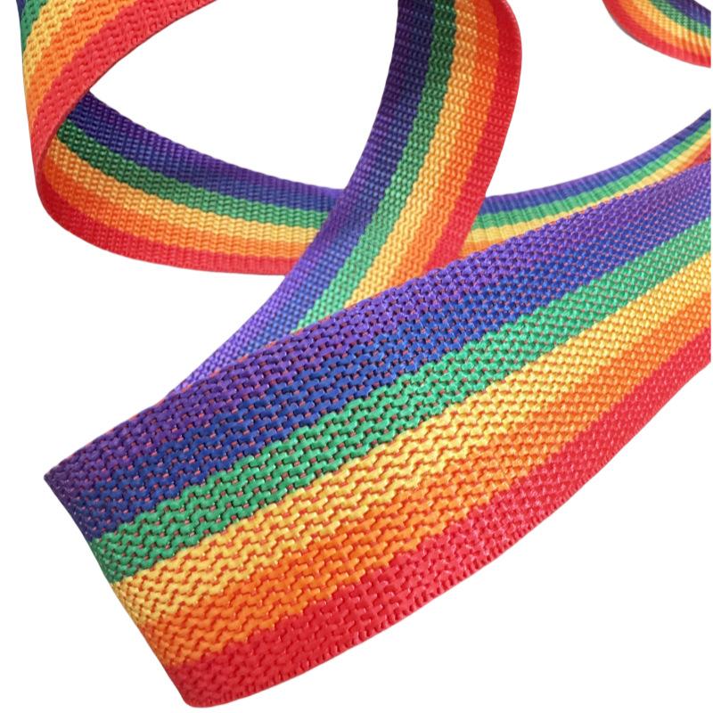 

Цветная тесьма полипропиленовая 3.8 бисерный узор ремень, школьный ранец, багаж 2-5.0 Cmpp портативный плечевой ремень веревка Rainbow 2.0CM