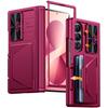 Hard Shell Wallet Case with RFID Blocking, Sliding Lens Cover and Hinge Protection for Galaxy Z Fold 8 Ultra-Titanium