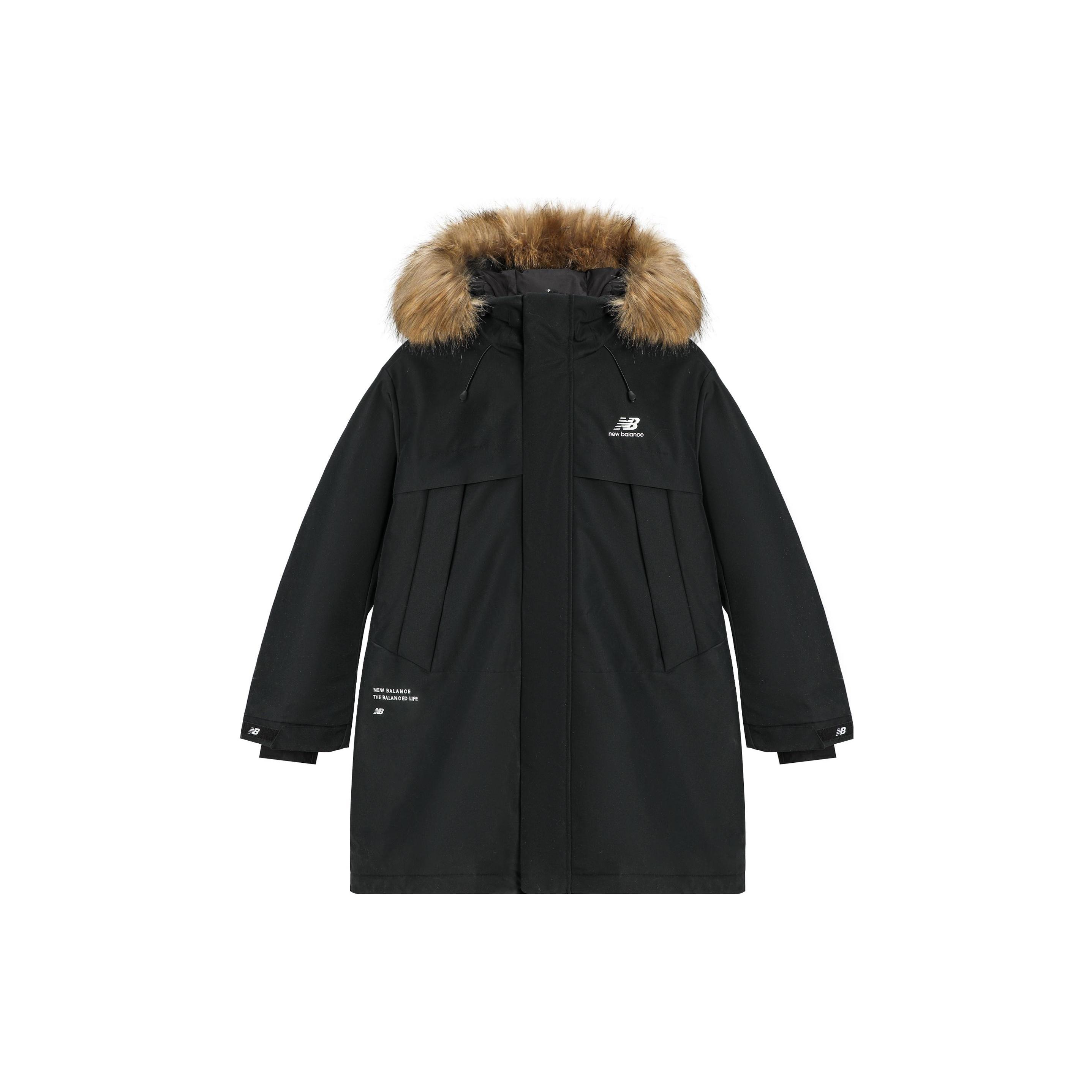 New Balance Long Puff Down Jacket Asia Sizing  Black  Men s 5PC44303-BK L