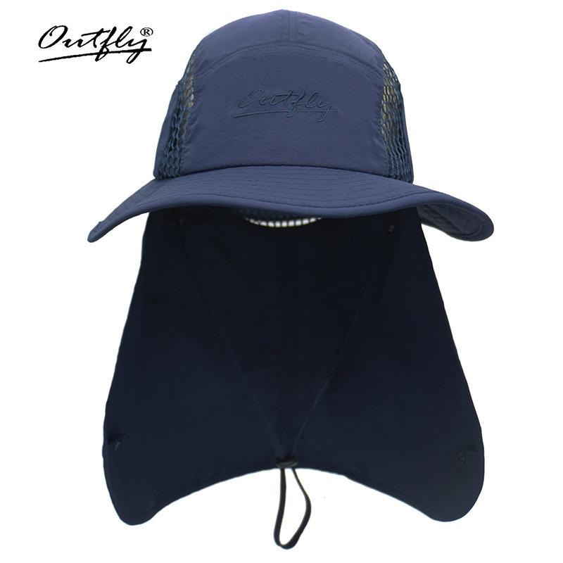 Spring and Summer New Neck Protection Integrated Bucket Hat Men's Outdoor Sports Visor Fishing Mountaineering Casual Shawl Hat