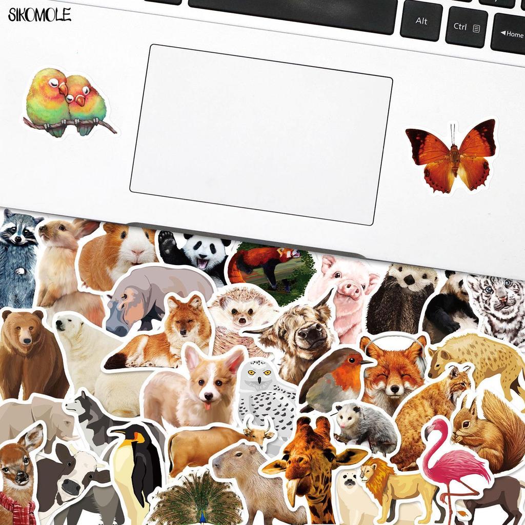 10 30 50PCS Cartoon Zoo Wild Animals Stickers Kawaii Dog Pig DIY Kids Toys Phone Skateboard Laptop Decals Graffiti Sticker F5