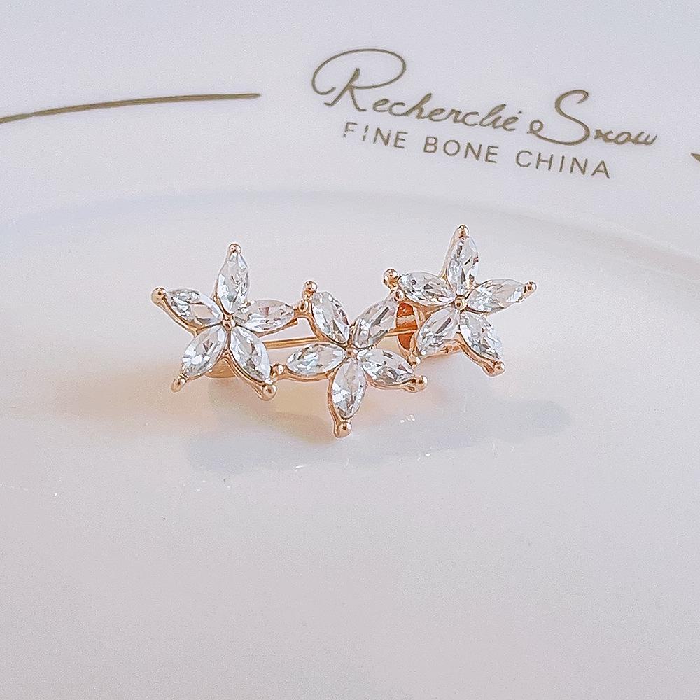 High-End Pearl & Rhinestone Butterfly Brooch for Women's Fashion Suits and Scarves