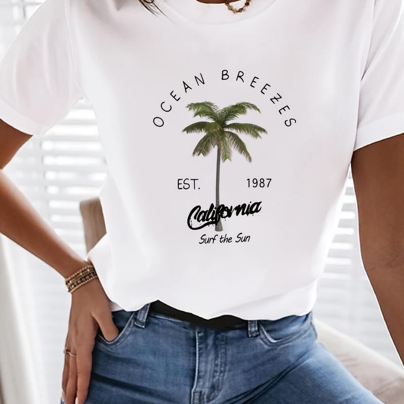 

Classic Crew Neck Women s T-shirt - Solid Color Basic Versatile Inner Top XXL сірий