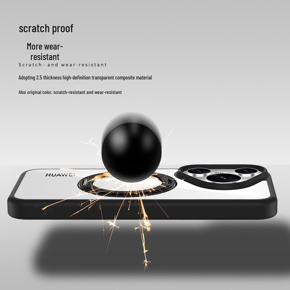 Huawei Pura70 Ultra 360° Drehbarer Magnetischer Handyhülle - Transparent, Sturzsichere Schutzhülle für P70 Pro