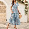 Women's Flowy Dresses Women's Summer Dresses Casual Short Sleeve Maxi Dresses Formal Maxi Dresses