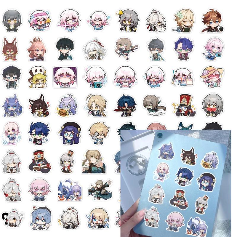 Cute Q-version Characters From Honkai Impact 3 60 High-definition Waterproof Stickers For Scrapbooking And Notebook Decoration