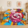 Manta de Franela Suave Cartoon Amizing Digtal Circus Pomni, Manta Acogedora para Cama, Sofá, Sillón, Dormitorio, Sala de Estar, Picnic niño