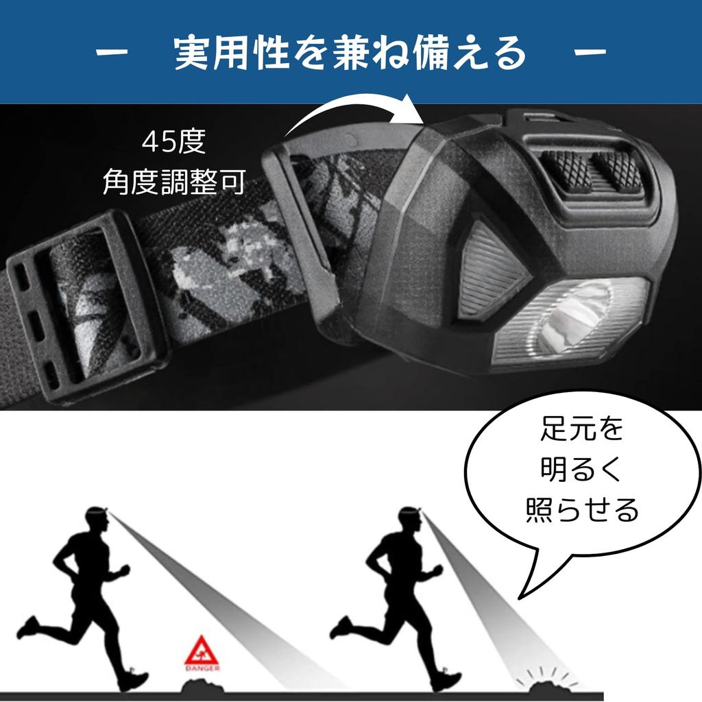 Uccellino Verstellbare für Kraft und Außenbereich Batteriebetriebene Stirnlampe, Winkel, LED, Leichtgewicht, Katastrophen, Stromausfälle,