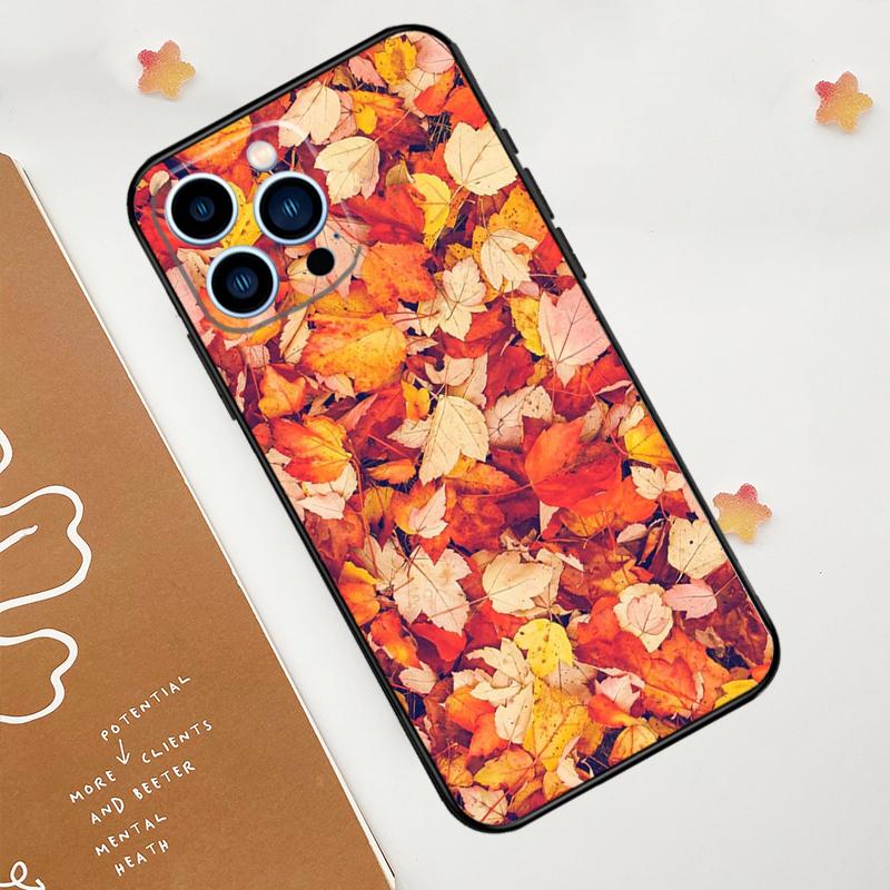 Autumn Leaves Phone Case For iPhone 17 Pro Max 14 11 15 16 Pro Max 13 12 mini 16 Plus 16e 17 Air Funda