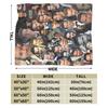 Actor  R-Ryan Reynolds Collage Blankets  Camping Flannel Throw Blanket For Couch Bed Warm  Quality Bedspread Gift Idea