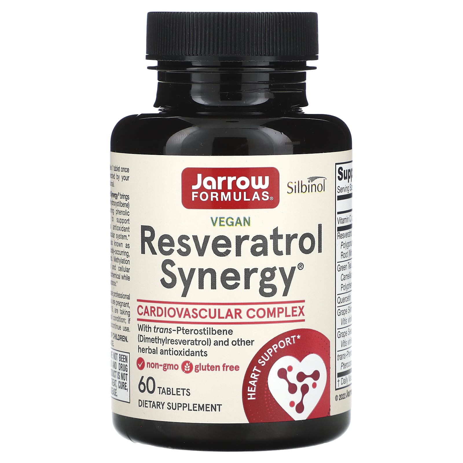 

Jarrow Formulas, Vegan Resveratrol Synergy, 60 Tablets