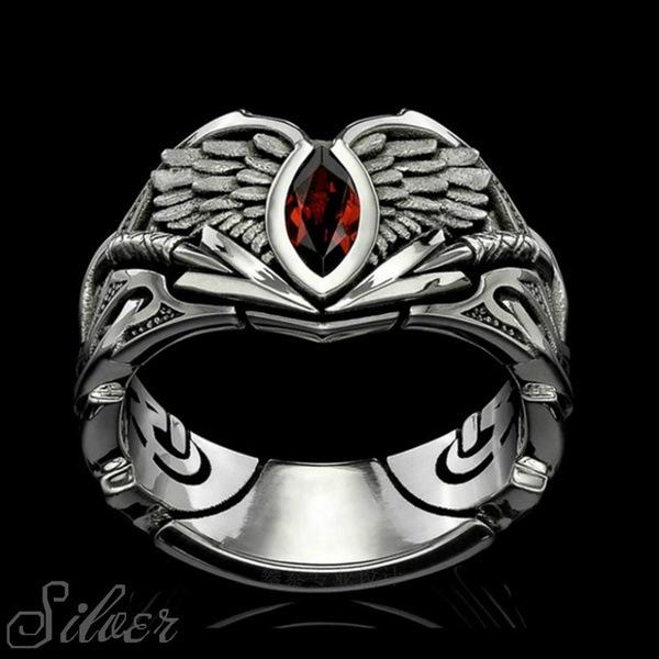 

Кольцо Hecheng Wish Men s Abyss Devil Eye and Fallen Angel Wings Size 13
