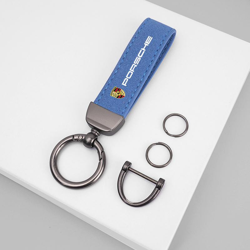 Car Keychain For Porsche Panamera Cayenne Taycan 911 718 Macan Carrera-GT 928 968 Key Rings Pendant Chain Gifts Auto Accessories GG2