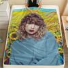 1PC Taylor Print Flannel Blanket, High quality All Seasons, Home Decor, Warmth and Comfort, Perfect for Christmas Gifts