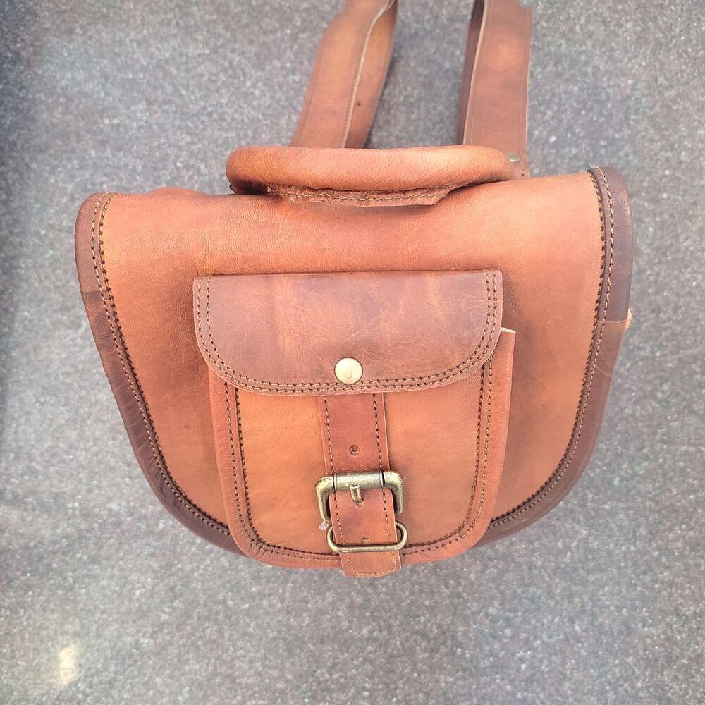 Handgefertigt Neu Echtes Ziegenleder Großer Rucksack Reise Rucksack Laptoptasche Sporttasche