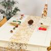 Gold Tablecloth 10m Long Decorative Fabric Table Runner Glittering Golden Color Unique Design