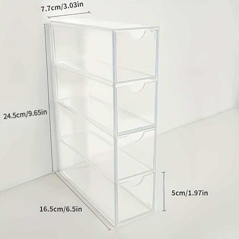 4Grids Desk Glasses Sunglasses Drawer Divider Transparent Dust-proof Overlay Cosmetics Lipstick Shelving Gift Office Supplies