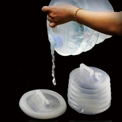 PE Folding Kettle Plastic Water Bag  Outdoor Camping Bucket