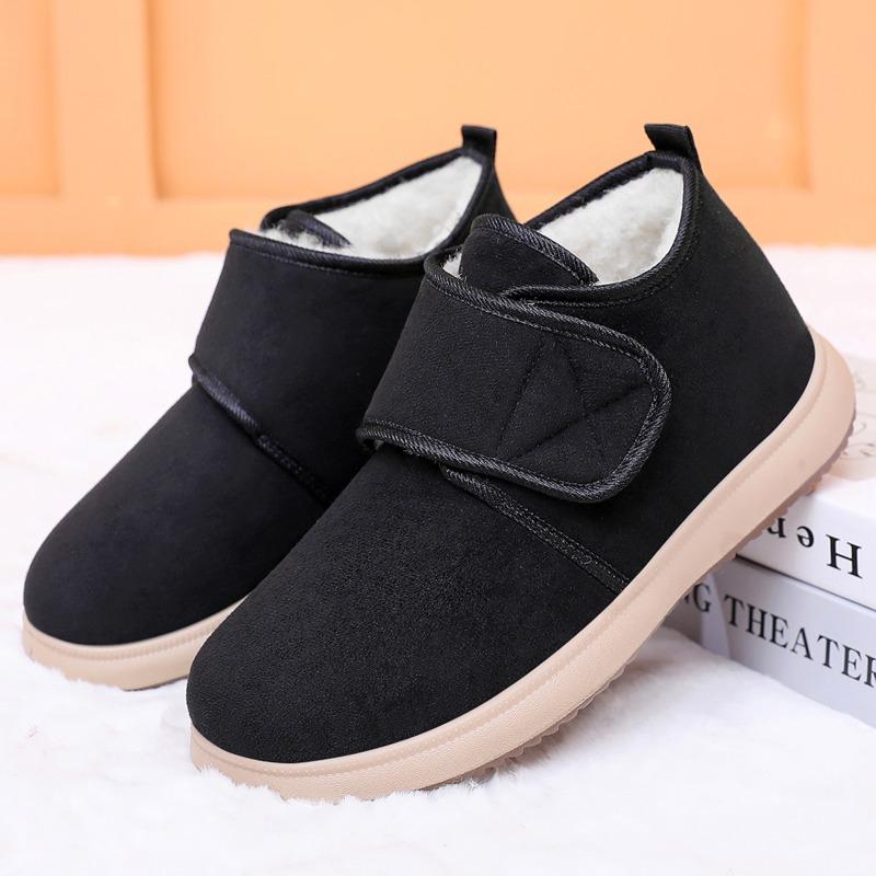 Shoes women's cotton shoes women's boots winter warm snow boots bag heel Velcro women's boots velvet cotton boots