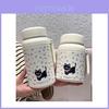 Cat Pattern Insulated Large Capacity Water Bottle With Leakproof Lid For Students And Commuters