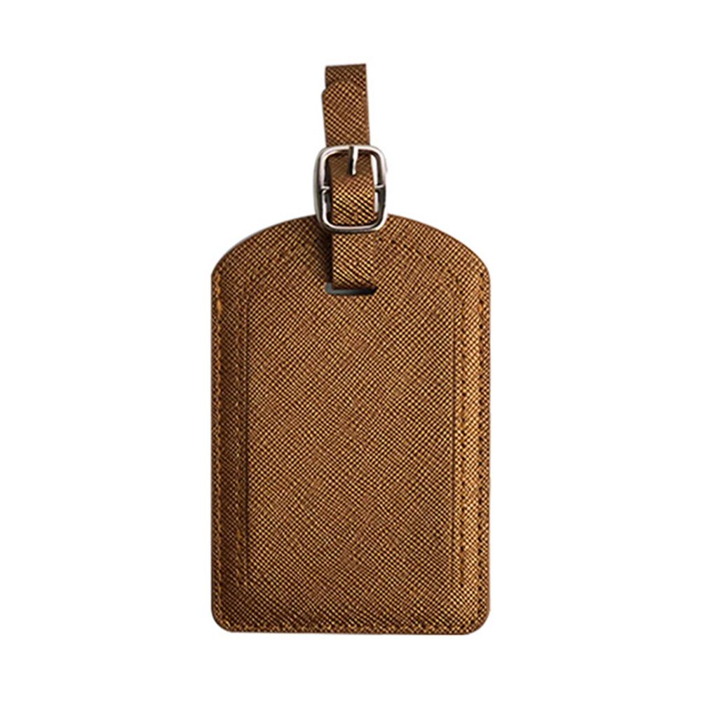 Women Men PU Leather Luggage Tag Suitcase Identifier Label Boarding Bag Tag Name Address Holder Travel Accessories