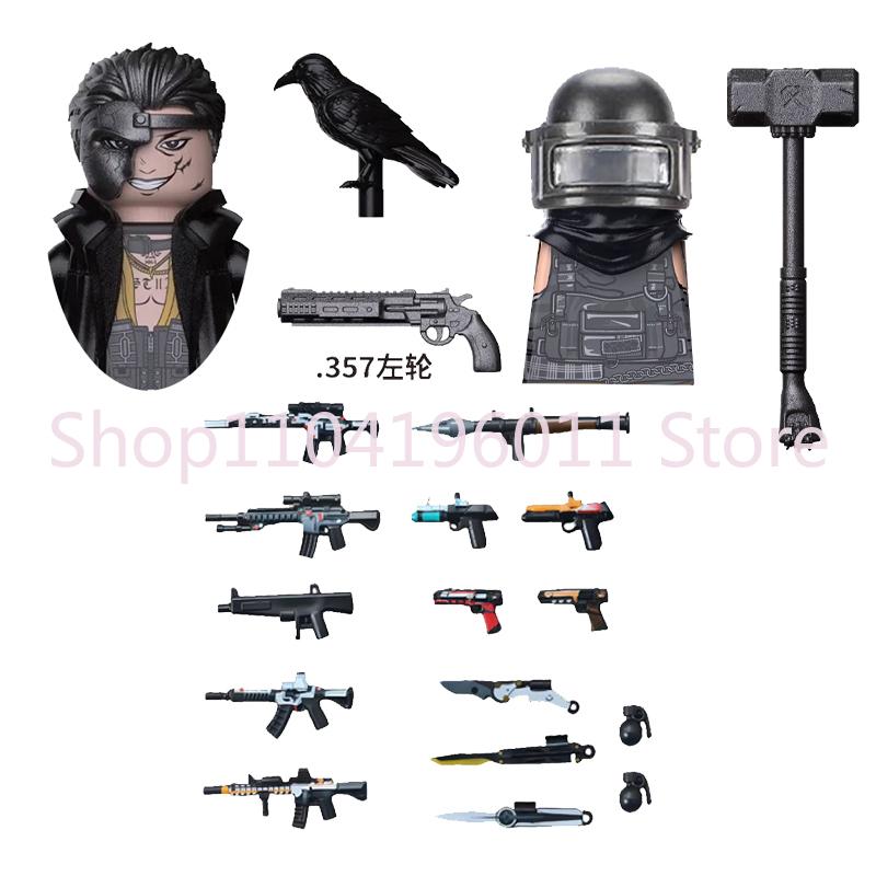 MOC UV Printing Military Building Blocks Accessories Soldier Figures Special Forces Army Sniper Police Bricks Toy Children Gift