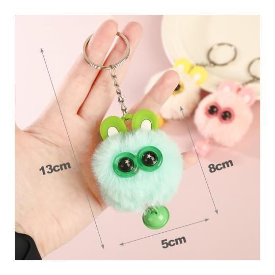 [BetterJonny] Plush Keychain Cute Animal Pendant Bag Pendant Key Chain Hanging Decoration Present Cute Gift for Partner Friend Family White Blue Pink