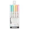 Double Ended Highlighter Mildliner 5 Count Fluorescent Colors Water Resistant Chisel Fine Point Non Toxic Assorted Storage Case