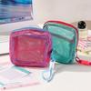 Cosmetic Storage Bag Breathable Mesh Design Compact Organizer with Lanyard Portable Bag for Toiletries Makeup