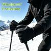 Thin Fleece Winter Warm Cycling Riding Gloves, Touch Screen, Anti-Slip Silicone Palm, Windproof Water Resistant Outdoor Gloves