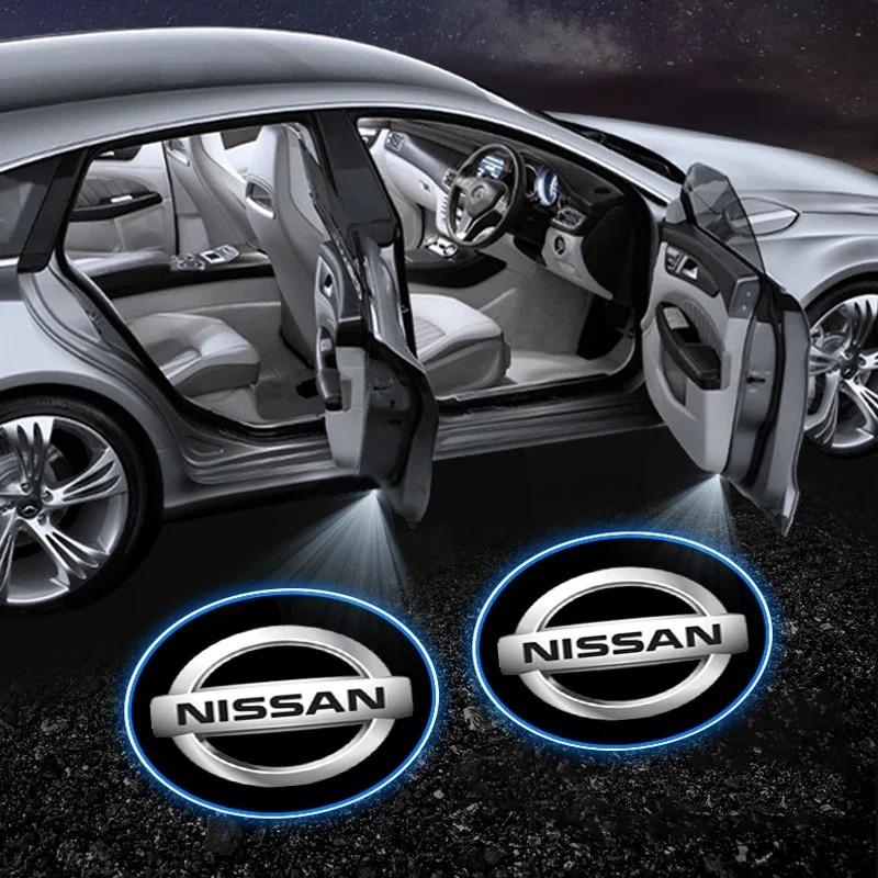 Car Door Welcome Light Car Logo Projector LED Badge For Nissan X-Trail Qashqai Tiida Teana Livina Rooxg Sentra Altima Cube Micra