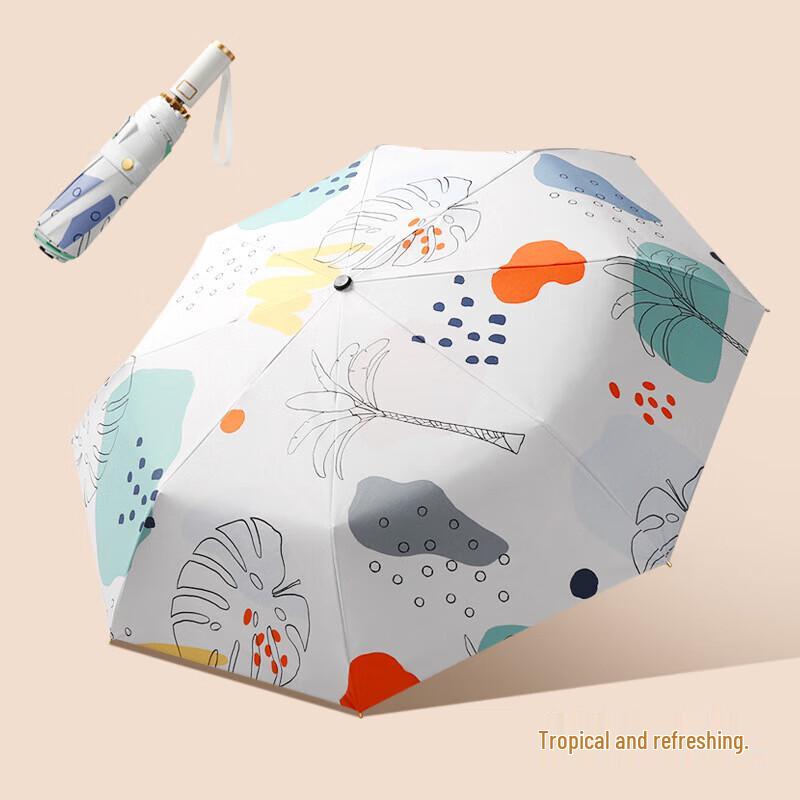 XU QING Automatic Gold-Coated Folding Umbrella