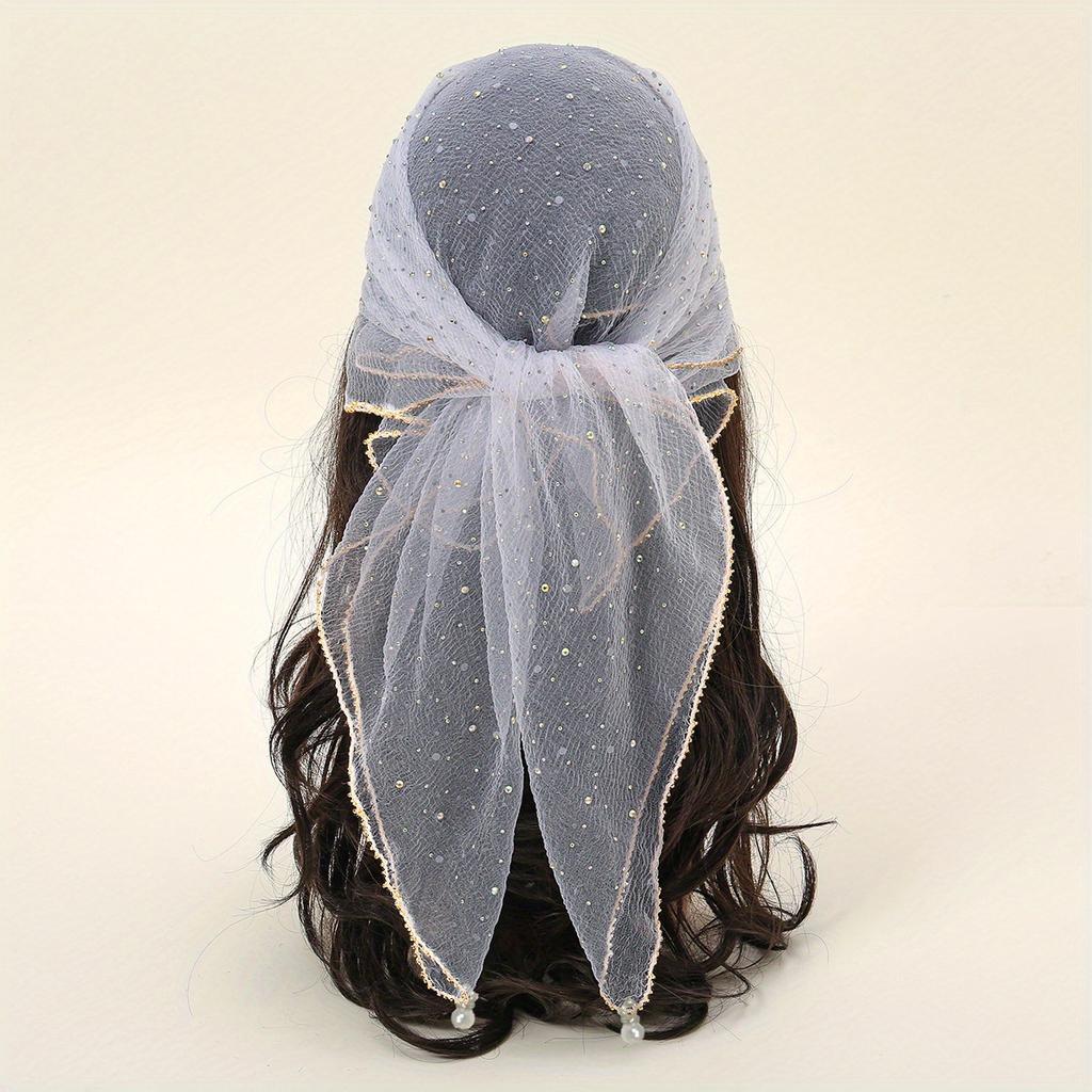 Spring - New  75Cm Square Scarf Women'S Temperament Headscarf Versatile Fashion Decorative Silk Scarf Looks Good